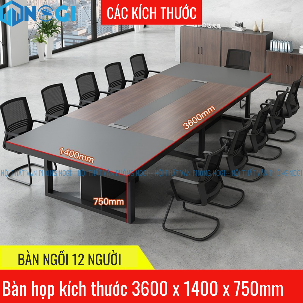 Bàn Họp Đại Hải Thành Gon 12 người 3m6 BH02