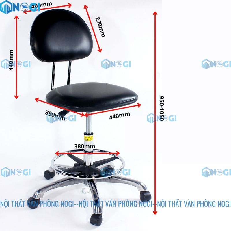 Ghế thí nghiệm có tựa lưng cao cấp GTN11  
